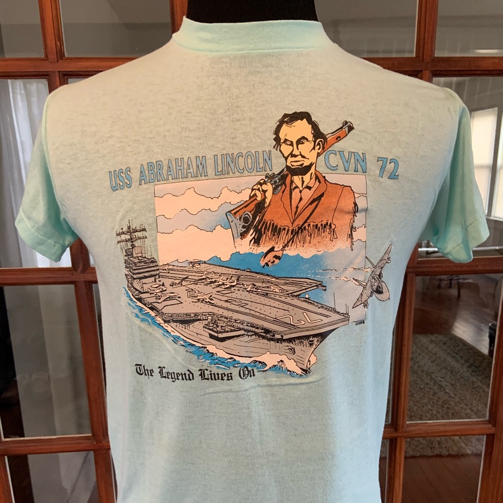 Vintage 1980’s US Abraham Lincoln Navy T Shirt